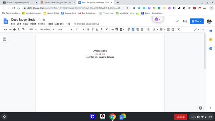 Inserting and Customizing Text - Google Docs - Montroy's Classes